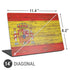 Spain Flag Dark Wood Universal Laptop 14in (11.4 x 8.2in) Skin